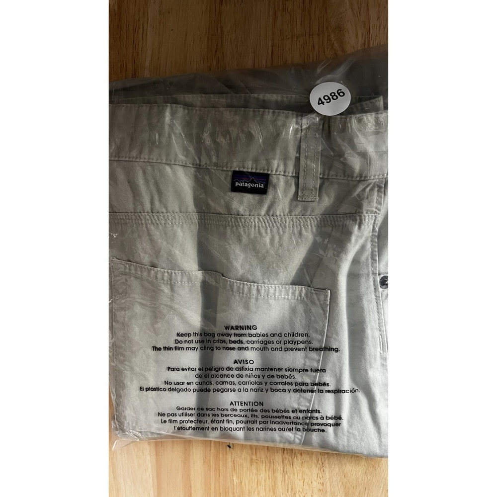 Patagonia Pants Mens Size 34 (Fit 34x30) Beige Off White Straight Leg Flat Front - Picture 13 of 13